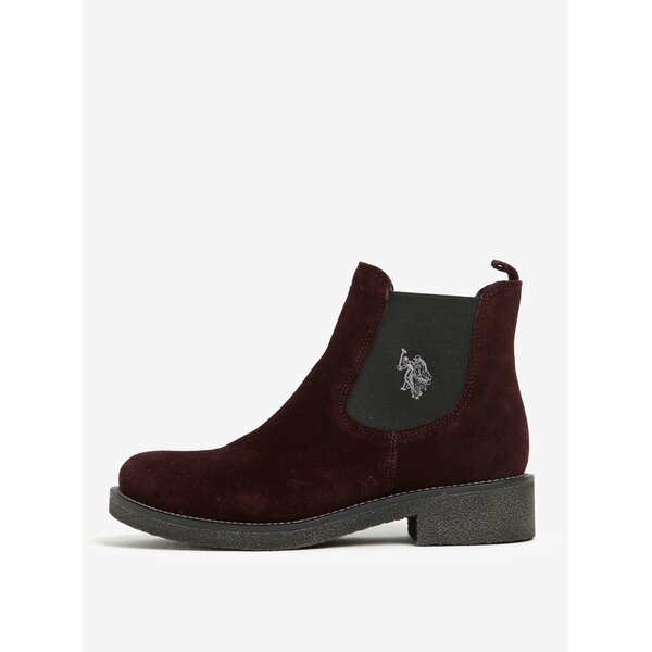 Ghete bordo chelsea din piele U.S. Polo Assn.