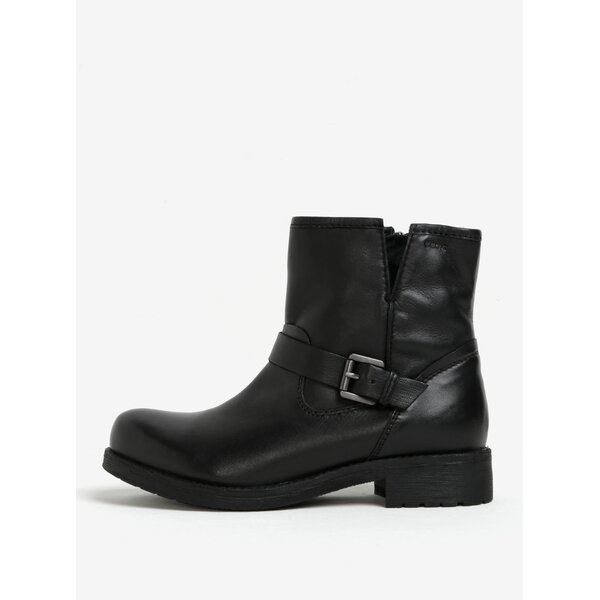 Ghete biker negre din piele pentru femei Geox New Virna