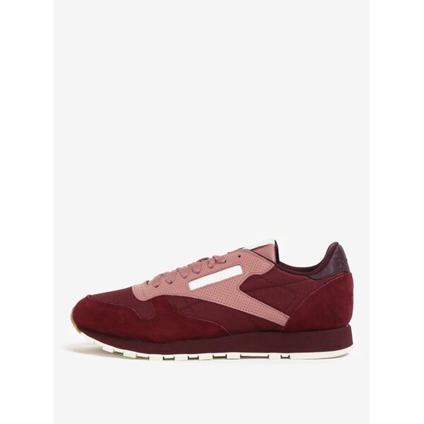 Pantofi sport vișinii din piele naturală pentru bărbați - Reebok SM