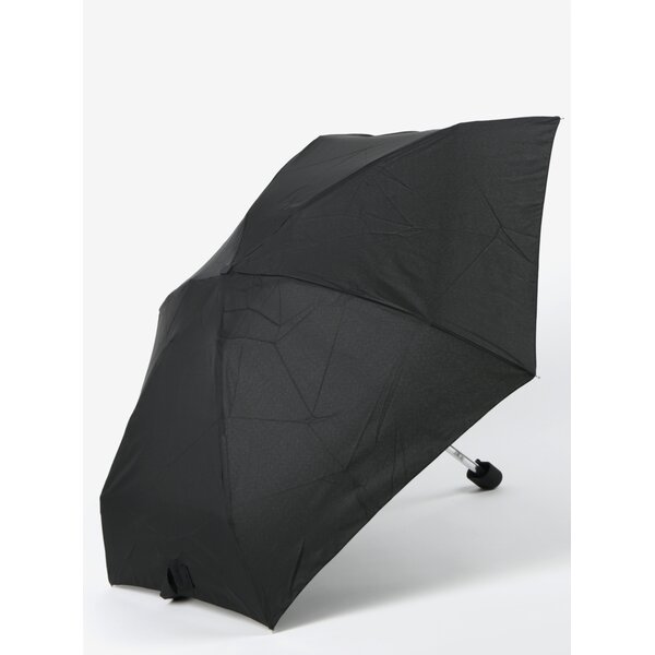Umbrelă neagră telescopică pentru femei RAINY SEASONS Flat Plain