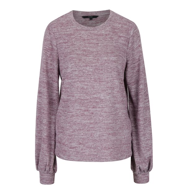 Pulover violet melanj cu maneci balon VERO MODA Thea