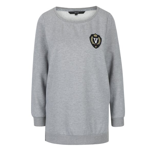 Bluza gri deschis cu broderie VERO MODA Isabella