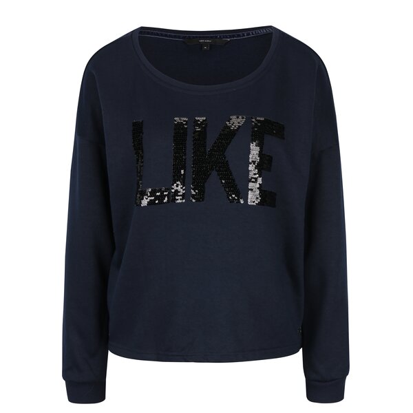 Pulover bleumarin cu paiete VERO MODA Didde