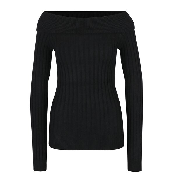 Pulover negru cu umeri expusi VERO MODA Ava