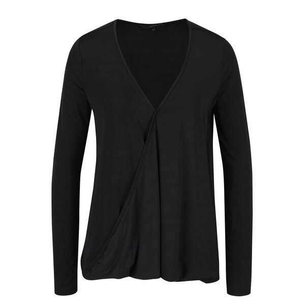 Bluza neagra cu decolteu suprapus VERO MODA Jennie