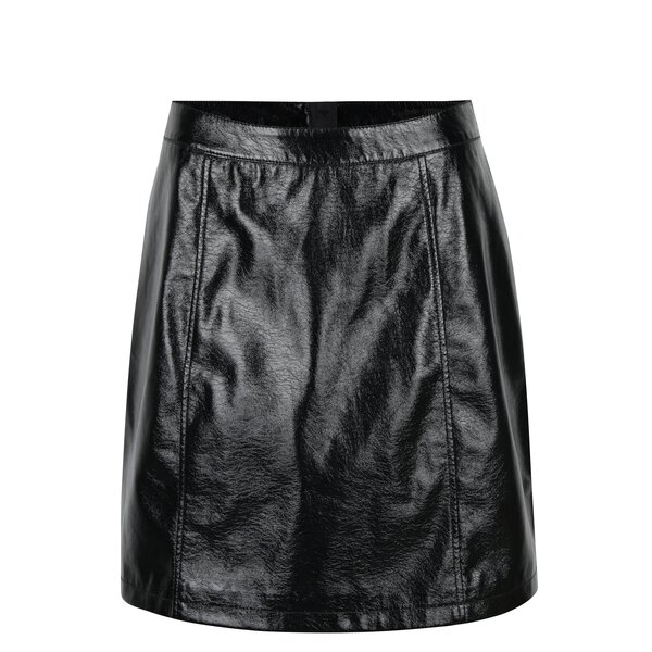 Fusta neagra din piele artificiala VERO MODA Shine