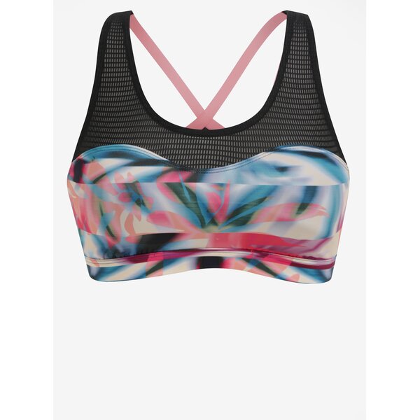 Bustier sport roz & albastru cu insertii din plasa - Roxy Callaly