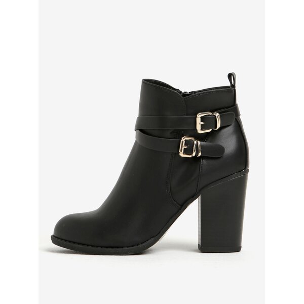 Ghete negre cu catarame si toc Dorothy Perkins