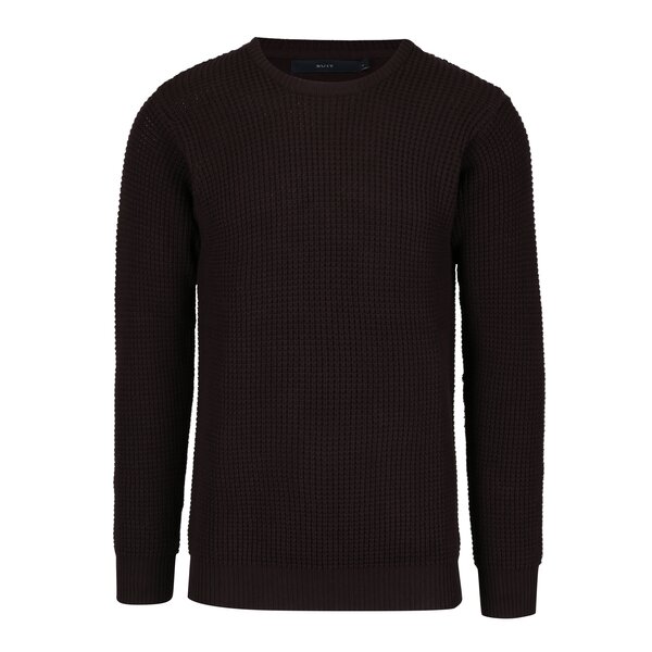 Pulover maro cu decolteu rotund SUIT Condor
