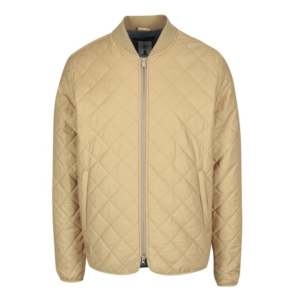 Geaca matlasata bej cu guler elastic Makia Quilted