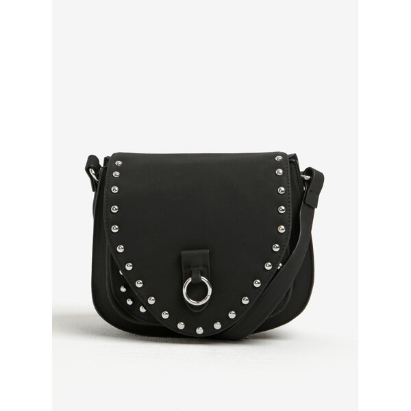 Geantă neagră crossbody cu ținte decorative - Pieces Jojo