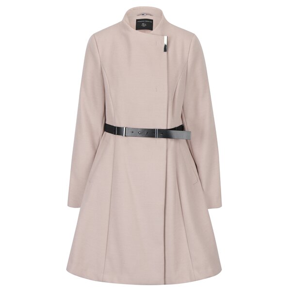Palton roz clos cu guler asimetric Dorothy Perkins