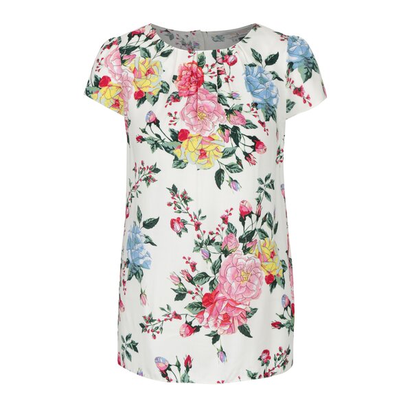 Bluza crem cu model floral Billie & Blossom