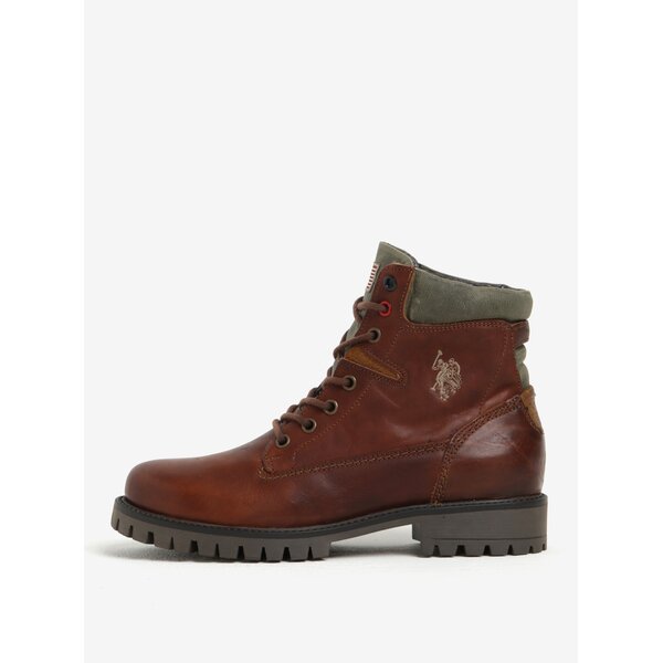 Ghete maro din piele U.S. Polo Assn.