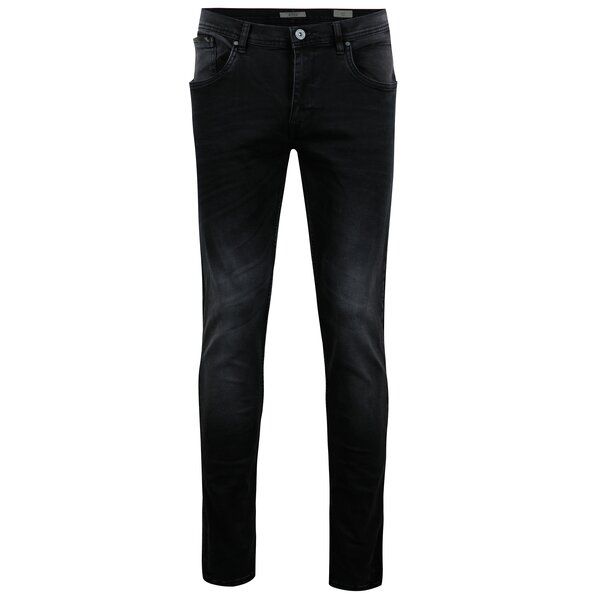 Blugi slim fit gri inchis cu aspect prespalat - Blend