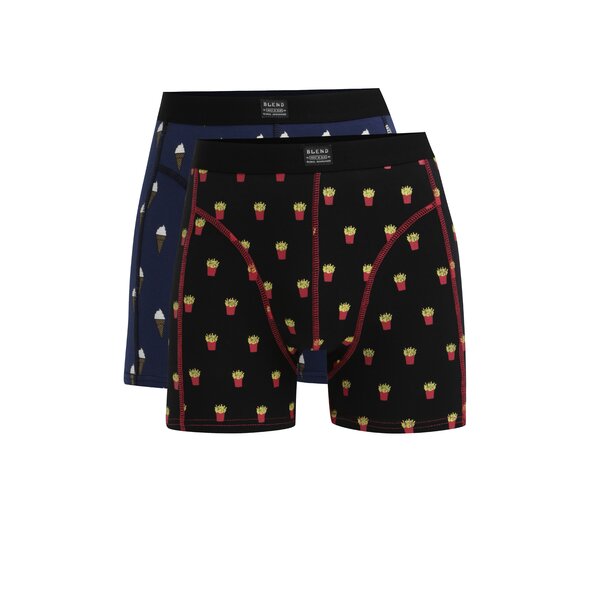 Set de doua perechi de boxeri multicolori cu print vesel Blend