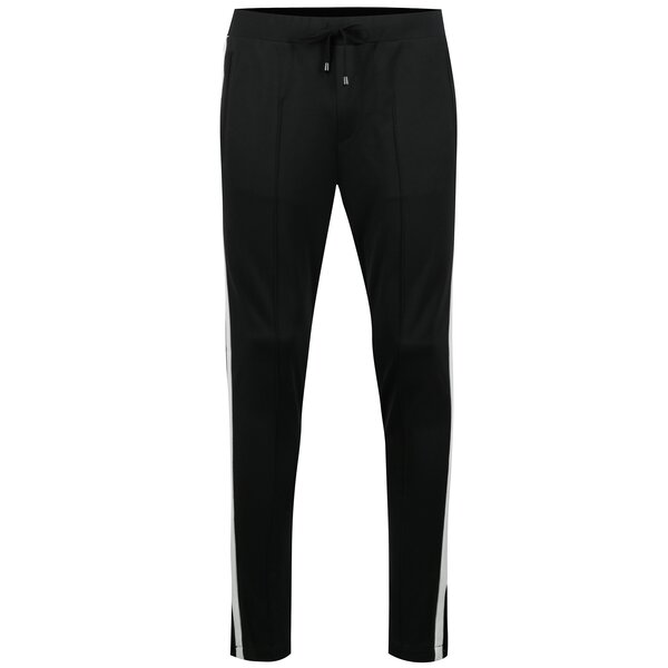 Pantaloni sport negri cu dungi laterale Casual Friday by Blend