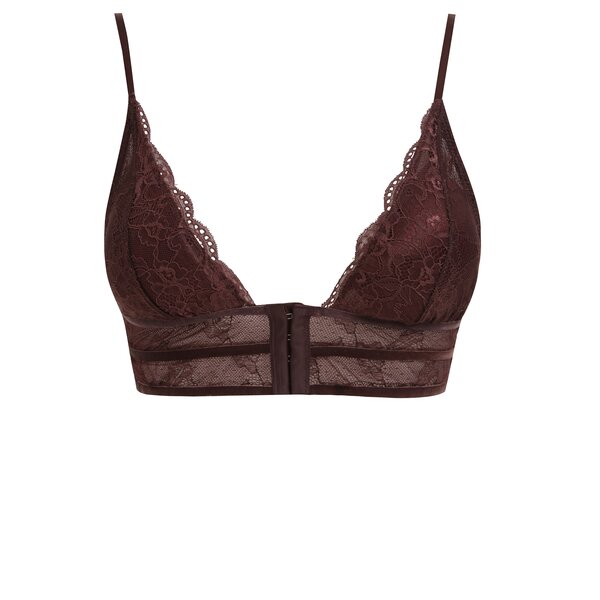 Sutien bralette bordo cu inchidere in fata - Y.A.S Alison