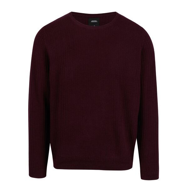 Pulover bordo din bumbac pentru barbati - Burton Menswear London