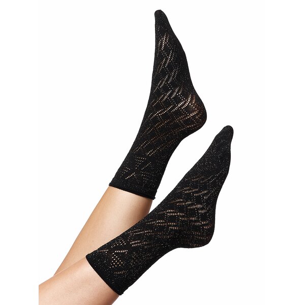 Sosete negre cu model perforat - Oroblu Kathy