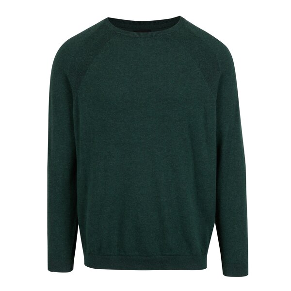 Pulover barbatesc subtire verde inchis - Burton Menswear London