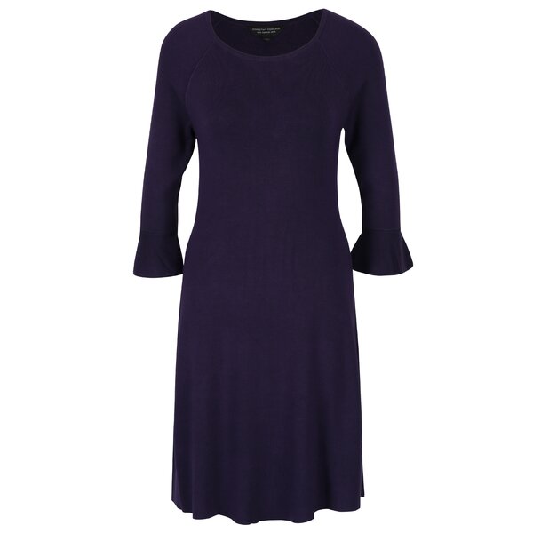 Rochie pulover violet inchis cu maneci clopot Dorothy Perkins