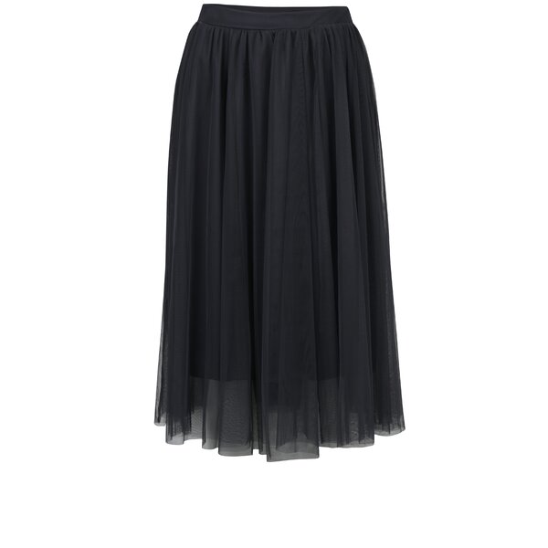 Fusta gri plisata midi din tul Dorothy Perkins