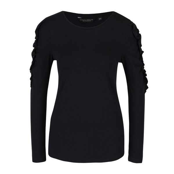 Bluza bleumarin cu volane pe brate Dorothy Perkins