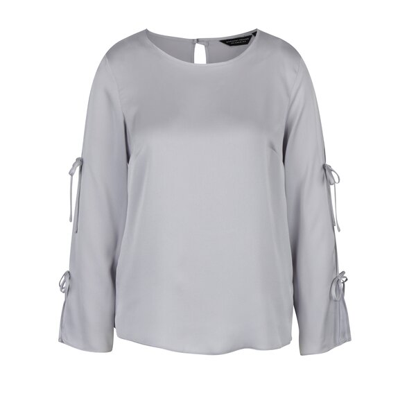 Bluza gri cu maneci clopot cu sireturi Dorothy Perkins