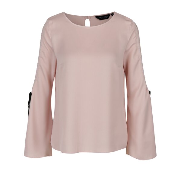 Bluza roz cu sireturi la maneci Dorothy Perkins