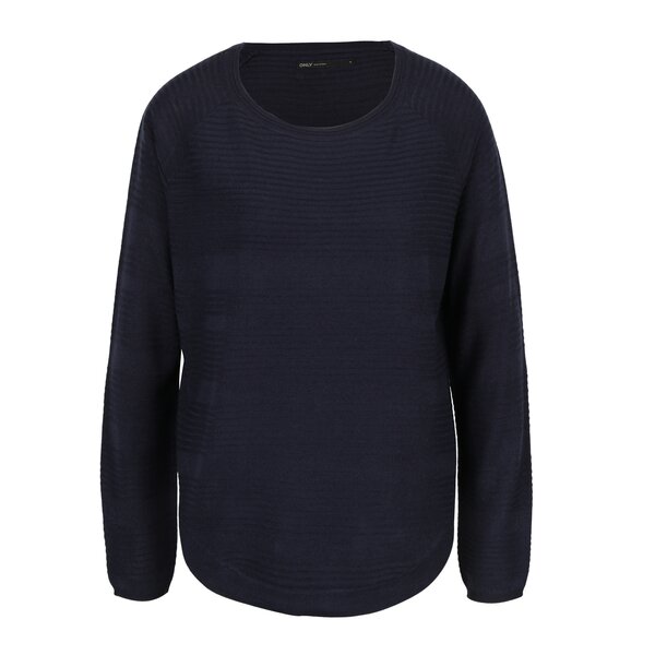 Pulover bleumarin cu dungi in relief ONLY Caviar