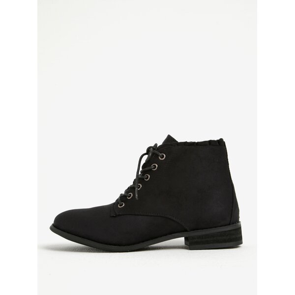 Ghete negre cu aspect de piele intoarsa Dorothy Perkins
