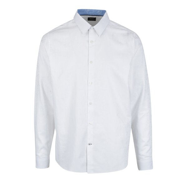 Camasa alba cu model paisley pentru barbati - Burton Menswear London