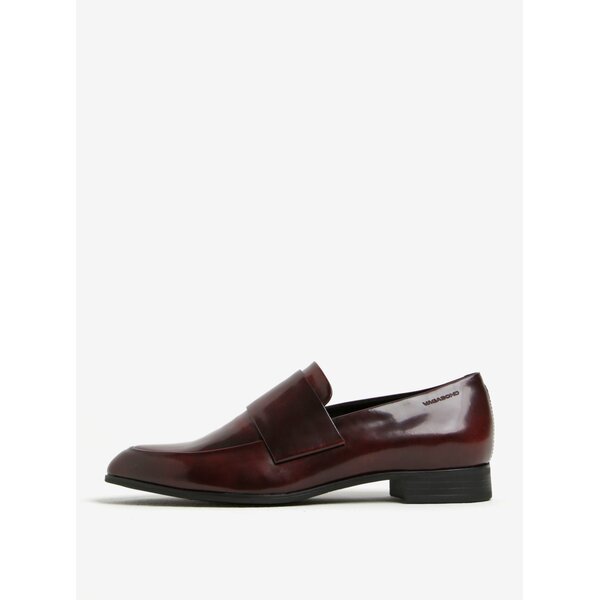 Pantofi bordo cu aspect lacuit din piele Vagabond Frances