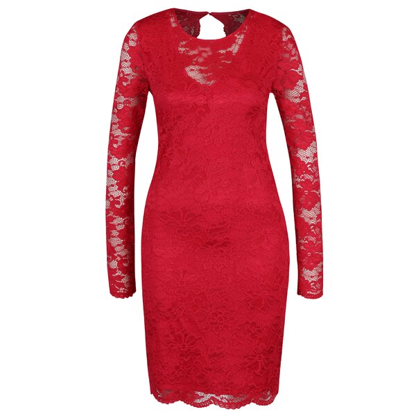 Rochie rosie din dantela cu decupaj pe spate - VERO MODA Joy