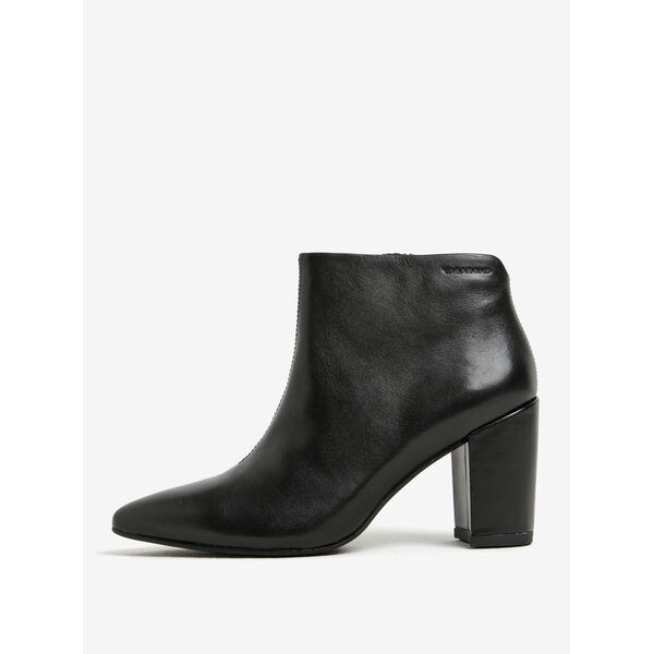Botine negre din piele cu varf ascutit Vagabond Saida