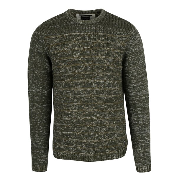 Pulover verde&alb cu model geometric ONLY & SONS Tominic
