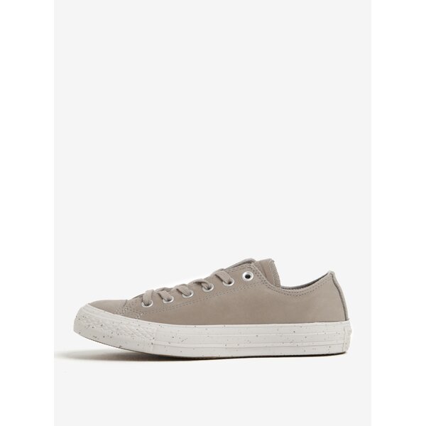 Pantofi sport gri deschis din piele pentru femei Converse Chuck Taylor All Star