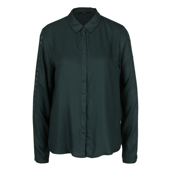 Camasa verde inchis cu dantela pe maneci - VERO MODA Banja