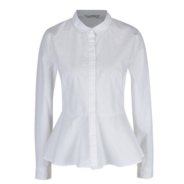 Camasa alba cu peplum ONLY Poppi