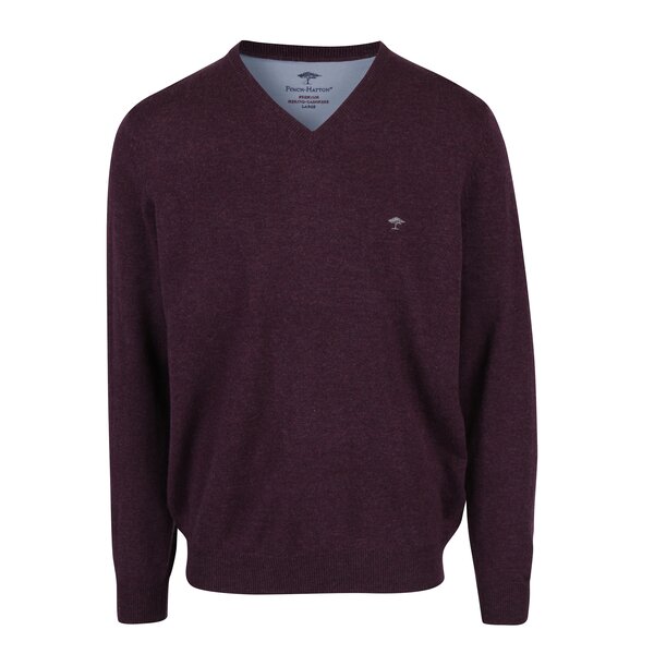 Pulover bordo din lana si amestec de casmir - Fynch-Hatton