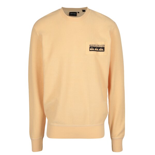 Bluza portocalie cu print logo Quiksilver