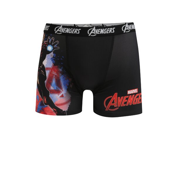Boxeri rosu & negru cu print pentru barbati Avengers