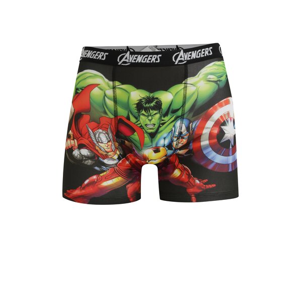 Boxeri negri & verzi cu print pentru barbati Avengers