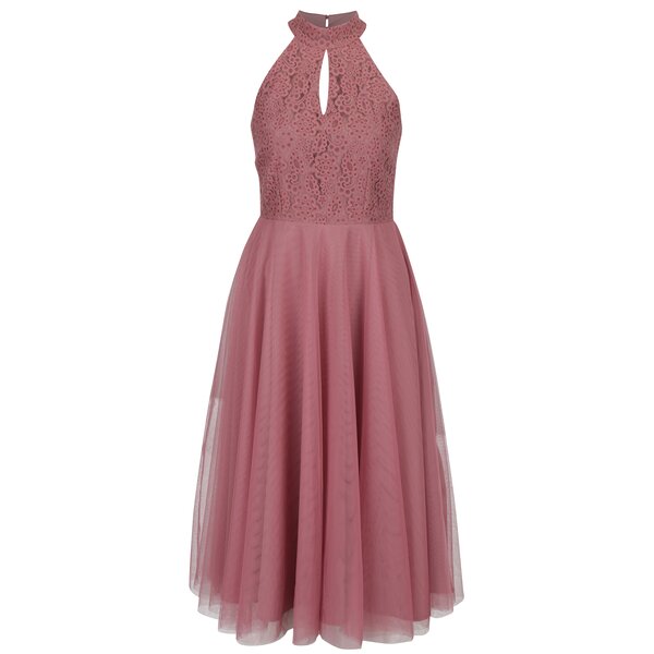 Rochie roz inchis din dantela&tul Little Mistress