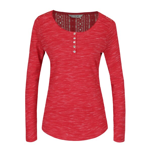 Bluza rosu melanj cu broderie la spate M&Co