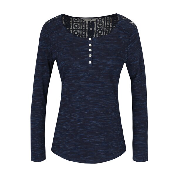 Bluza bleumarin melanj cu broderie la spate M&Co