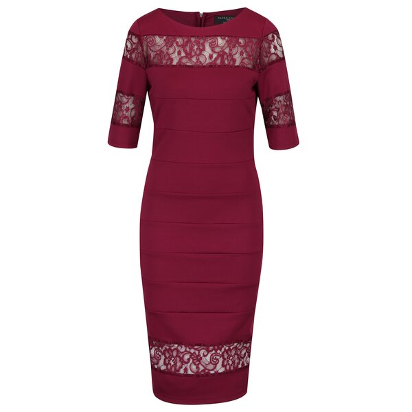 Rochie mov inchis cu detalii translucide din dantela Paper Dolls