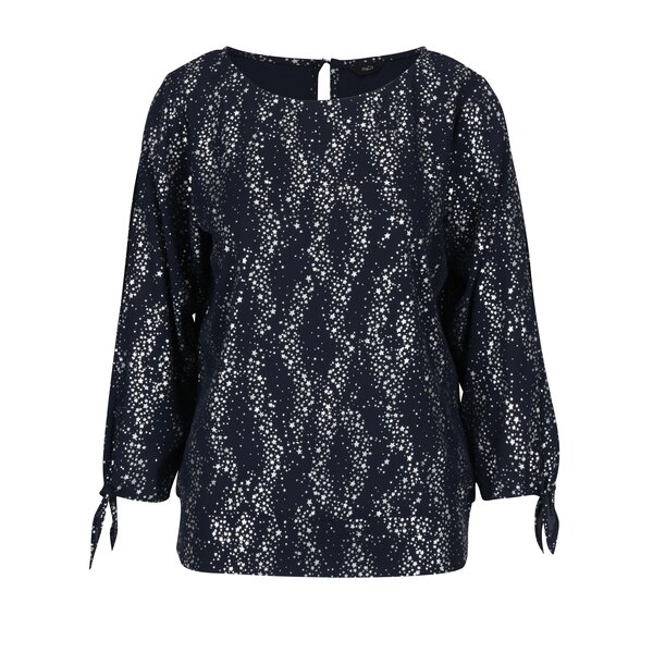 Bluza bleumarin cu stelute argintii si maneci 3/4 M&Co