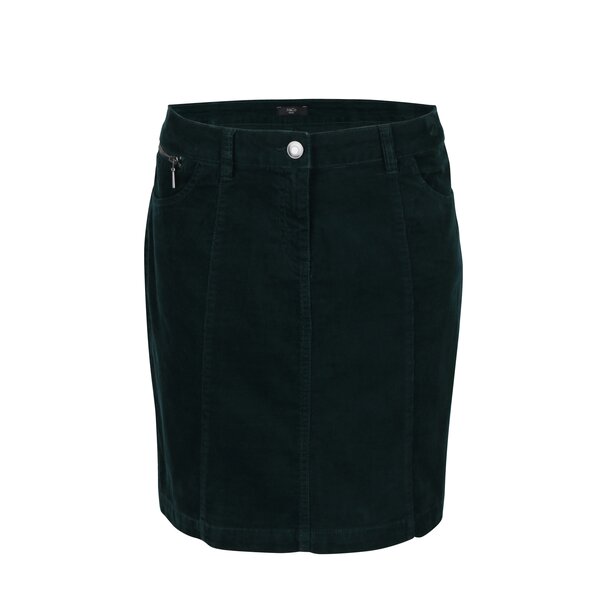 Fusta mini verde inchis din material reiat M&Co